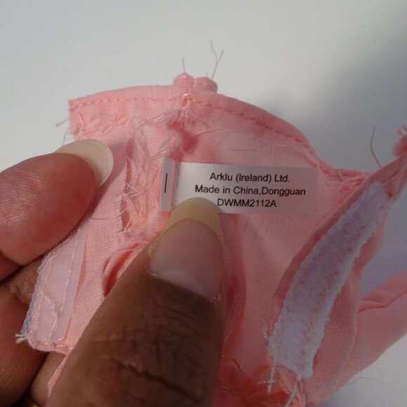 Arklu Lottie Doll Long Blonde Hair with Pink Shirt and Striped Footed Tights 7" - Picture 9 of 10